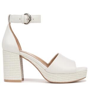 Naturalizer Women’s white square heel Pearlyn Platform Dress Sandals sz 9.5 SH35